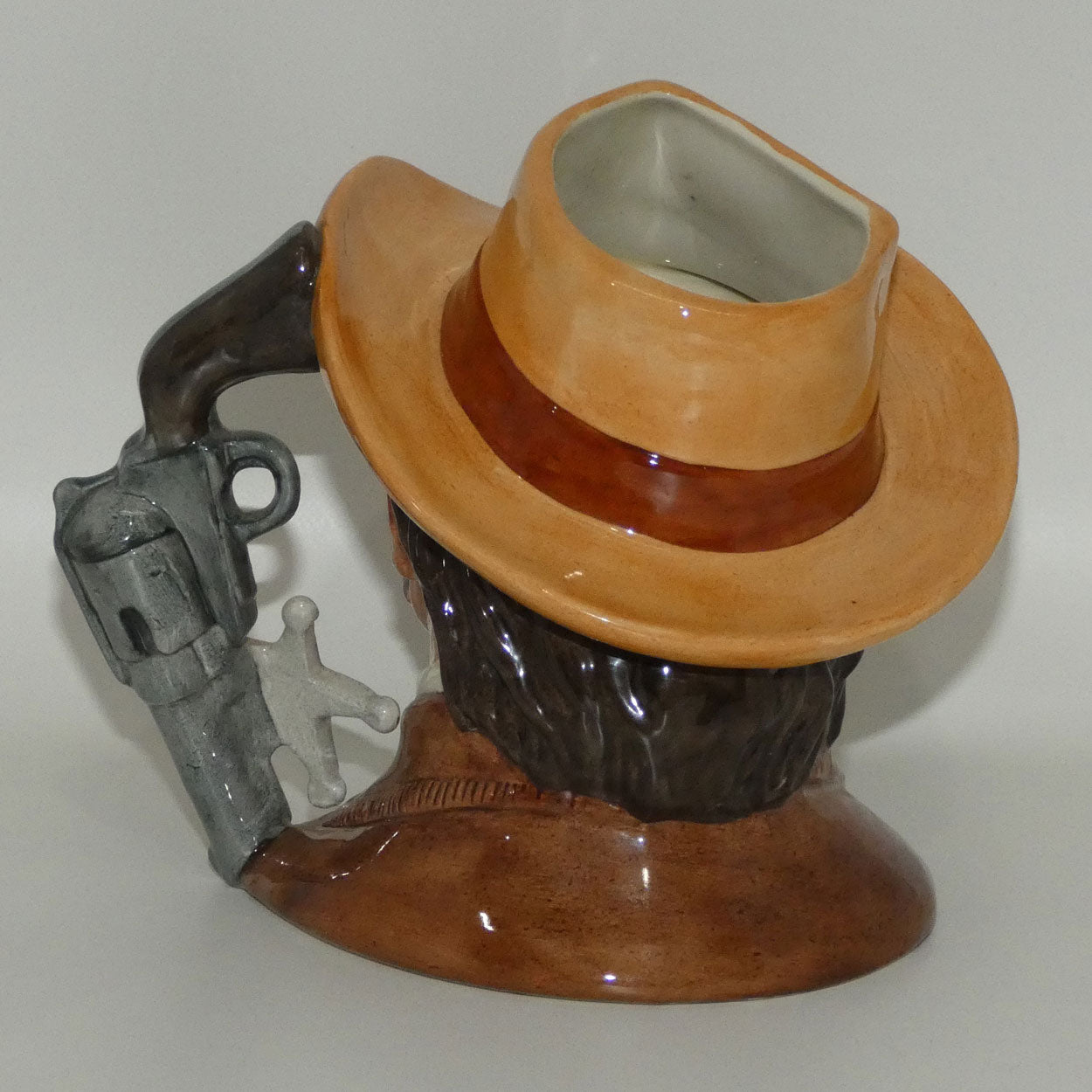 d6711-royal-doulton-mid-size-character-jug-wyatt-earp-decorating-sample