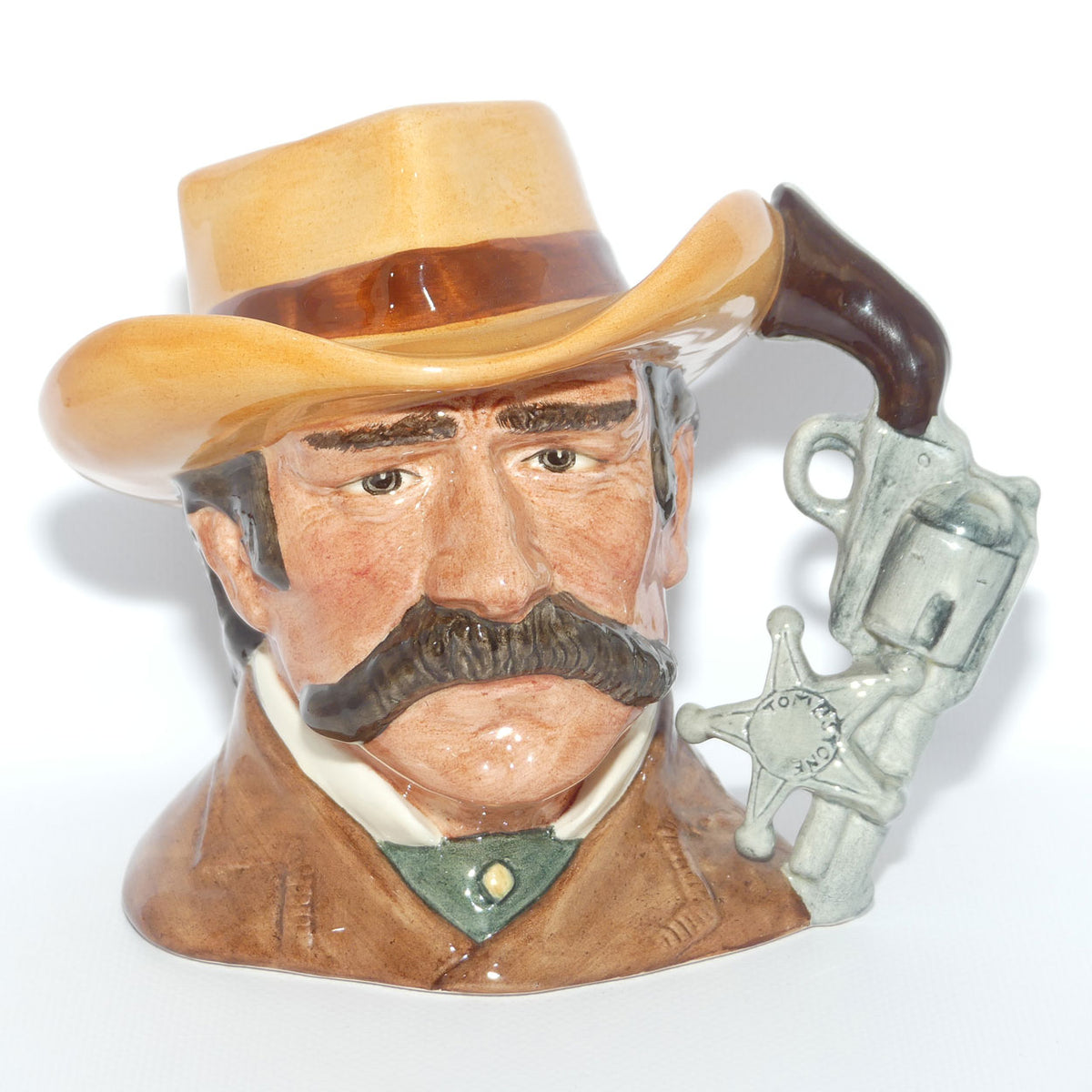 D6711 Royal Doulton mid size character jug Wyatt Earp
