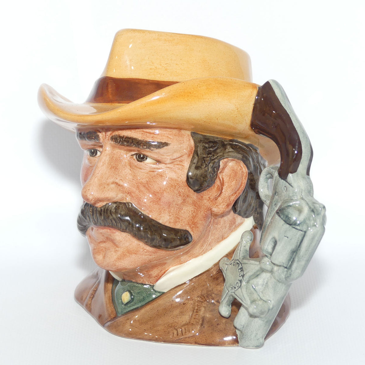 D6711 Royal Doulton mid size character jug Wyatt Earp
