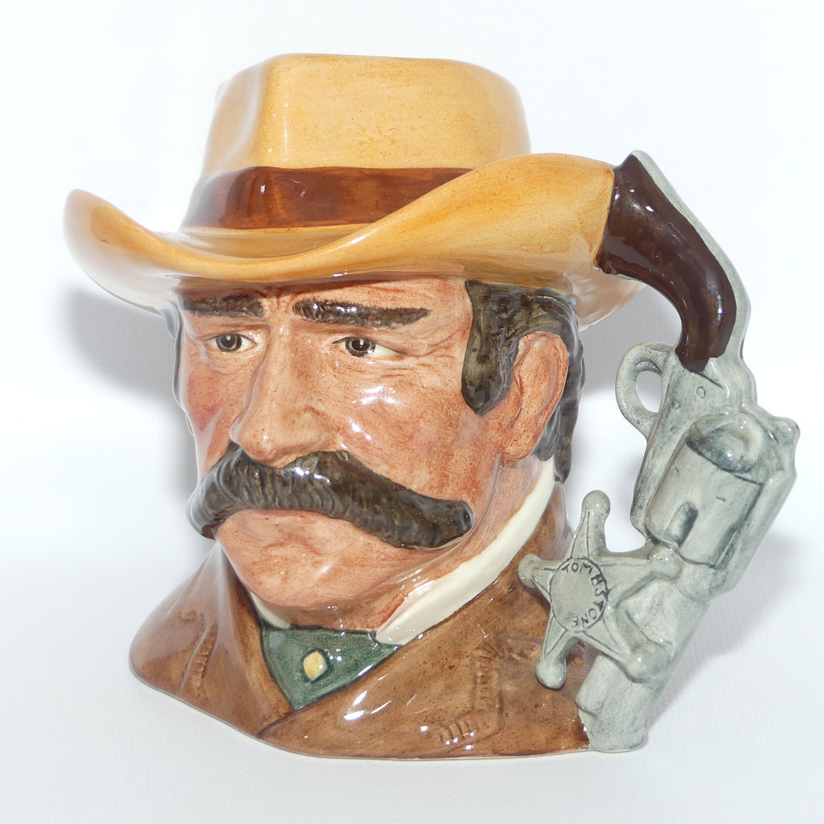 D6711 Royal Doulton mid size character jug Wyatt Earp