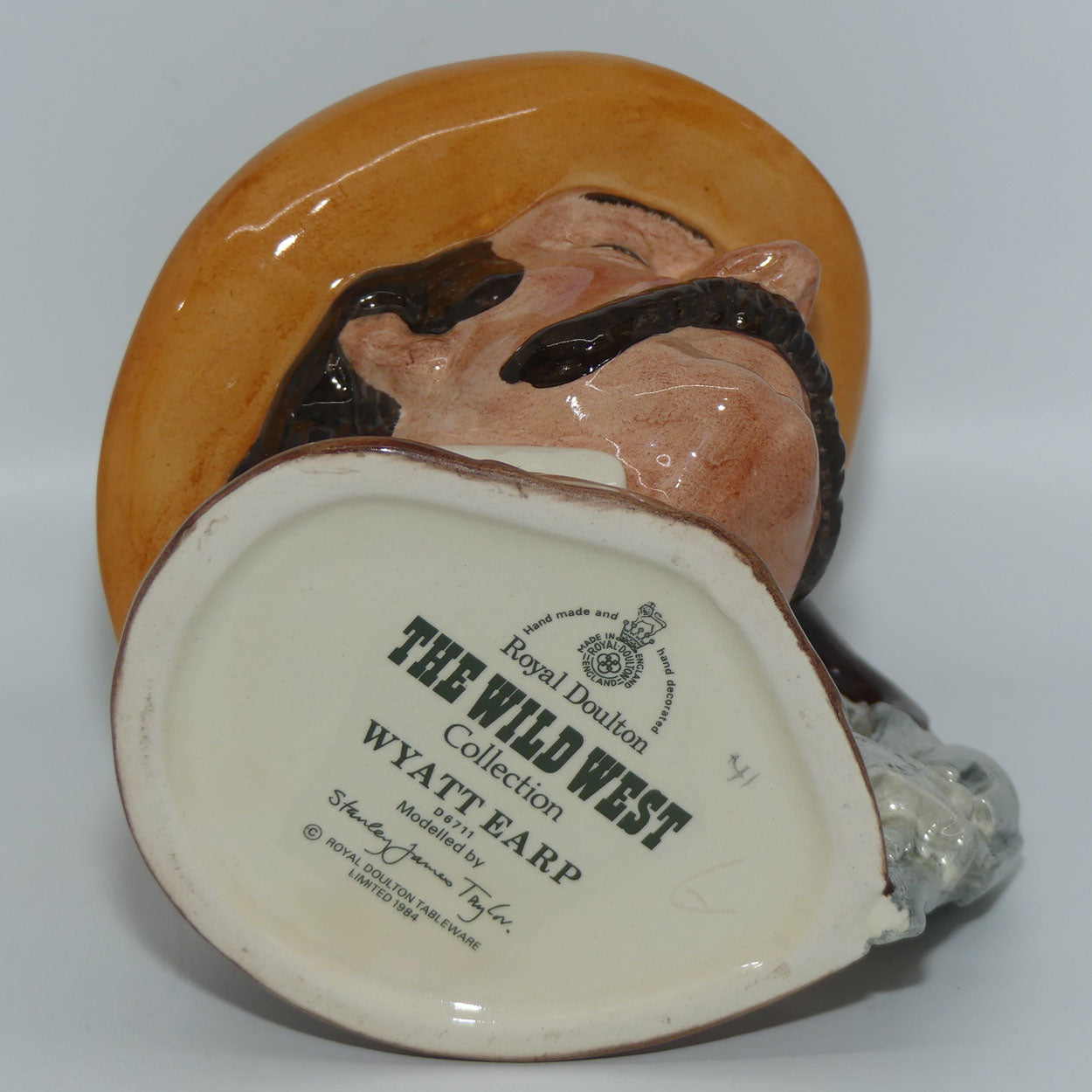 D6711 Royal Doulton mid size character jug Wyatt Earp