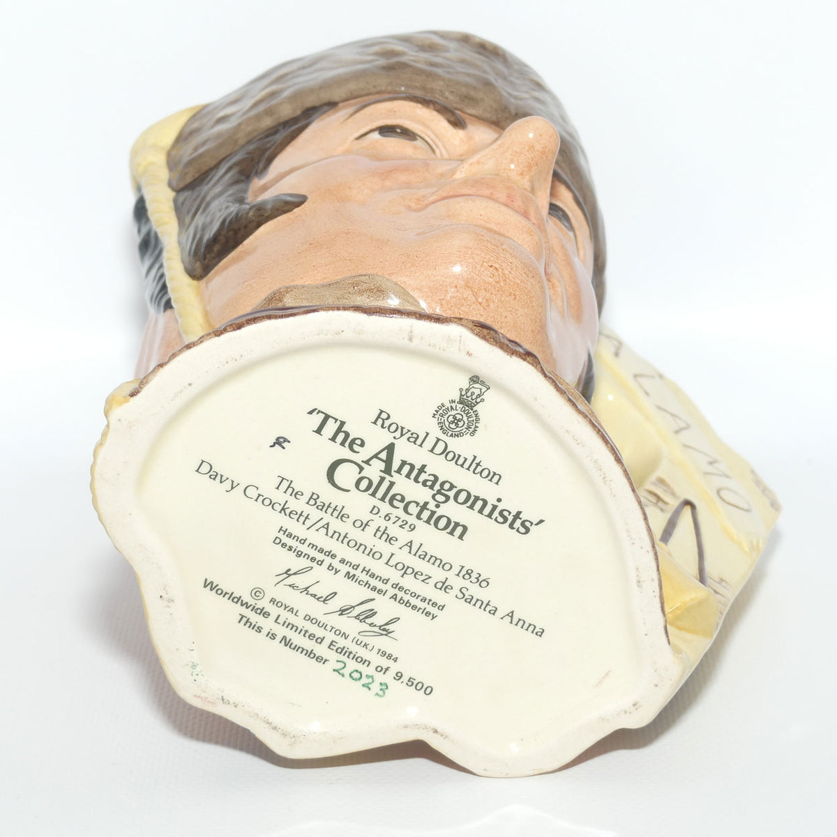 D6729 Royal Doulton large character jug Davy Crockett and Antonio Lopez De Santa Anna | LE 2023