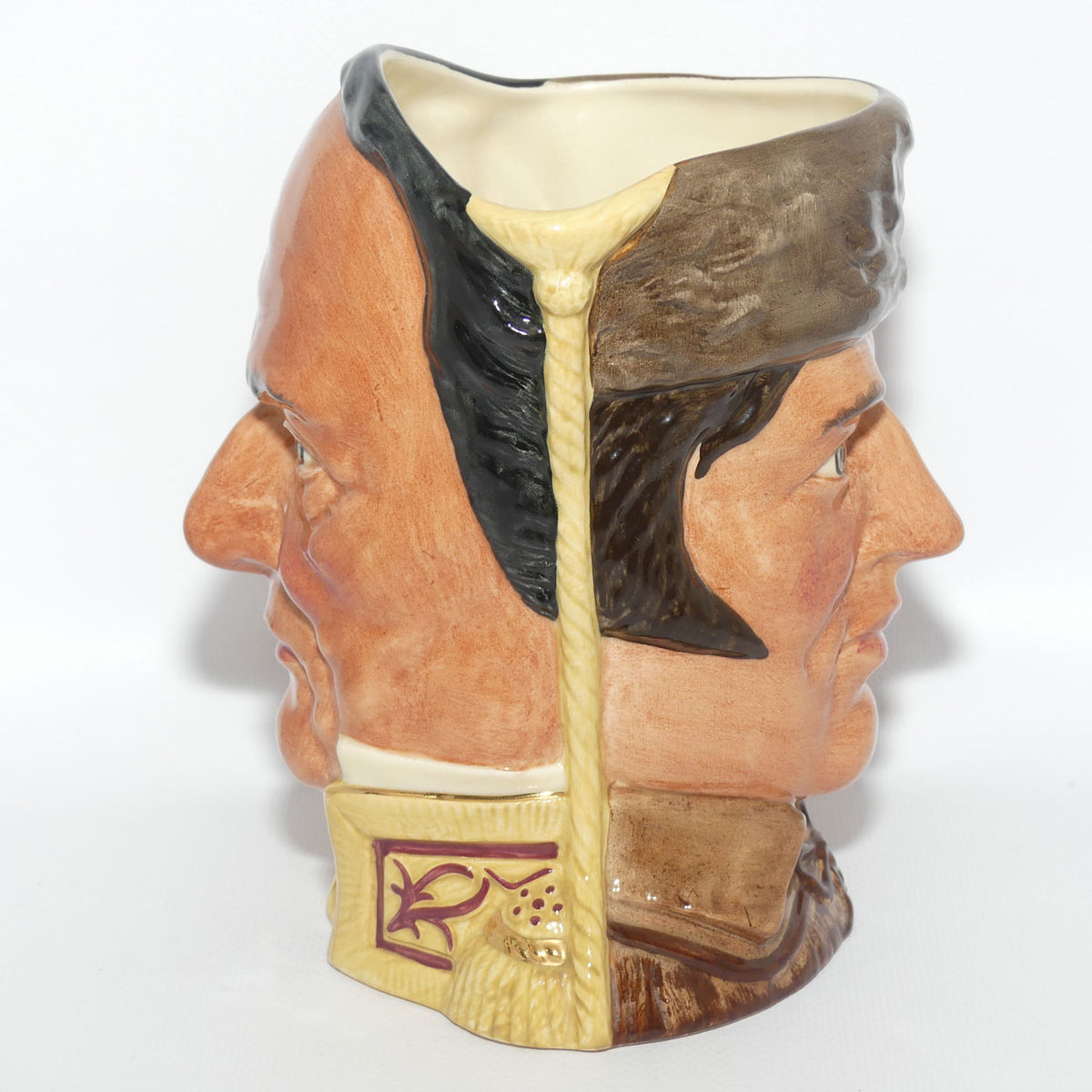 D6729 Royal Doulton large character jug Davy Crockett and Antonio Lopez De Santa Anna | LE 3451