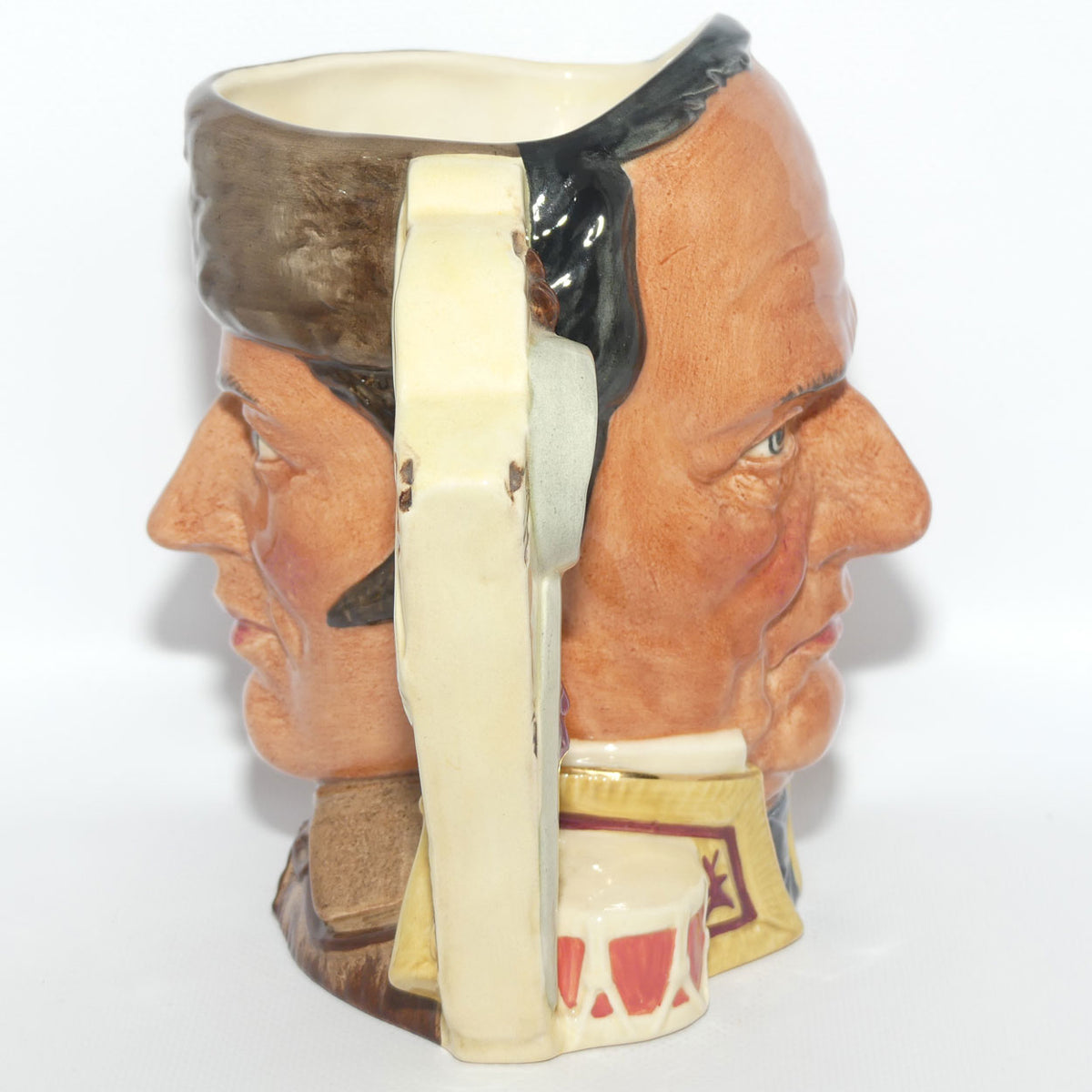 D6729 Royal Doulton large character jug Davy Crockett and Antonio Lopez De Santa Anna | LE 3451