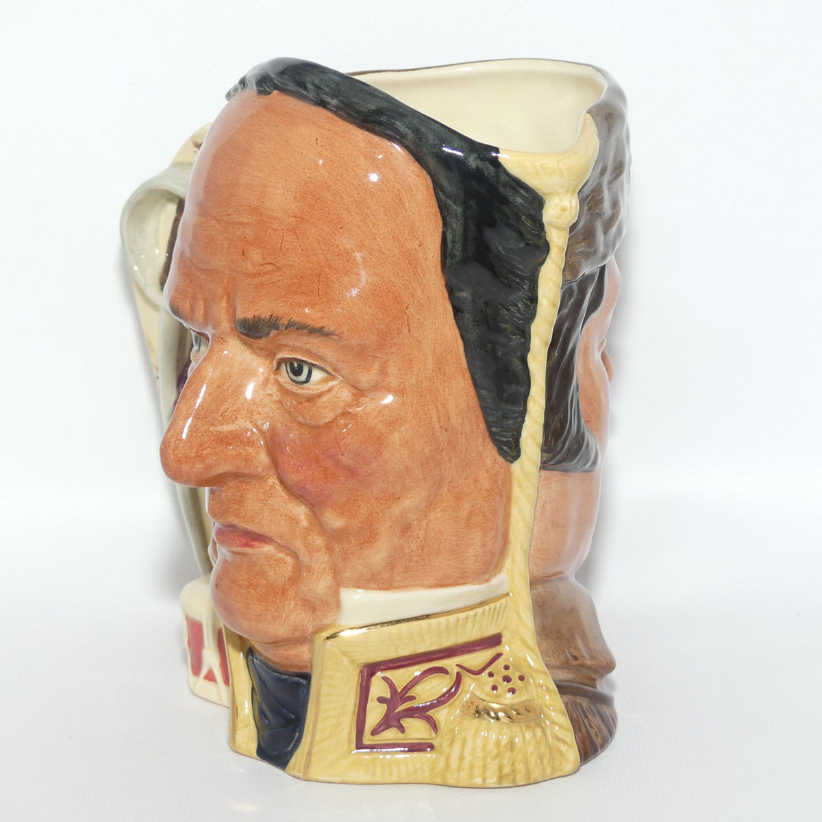 D6729 Royal Doulton large character jug Davy Crockett and Antonio Lopez De Santa Anna | LE 3451