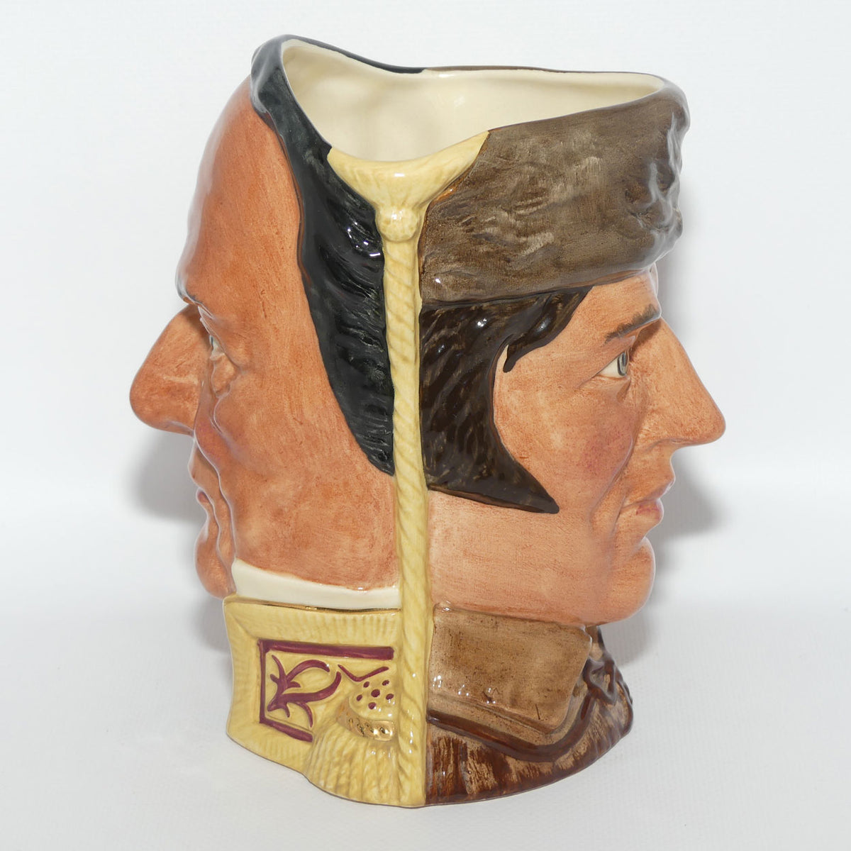 D6729 Royal Doulton large character jug Davy Crockett and Antonio Lopez De Santa Anna | LE 3451