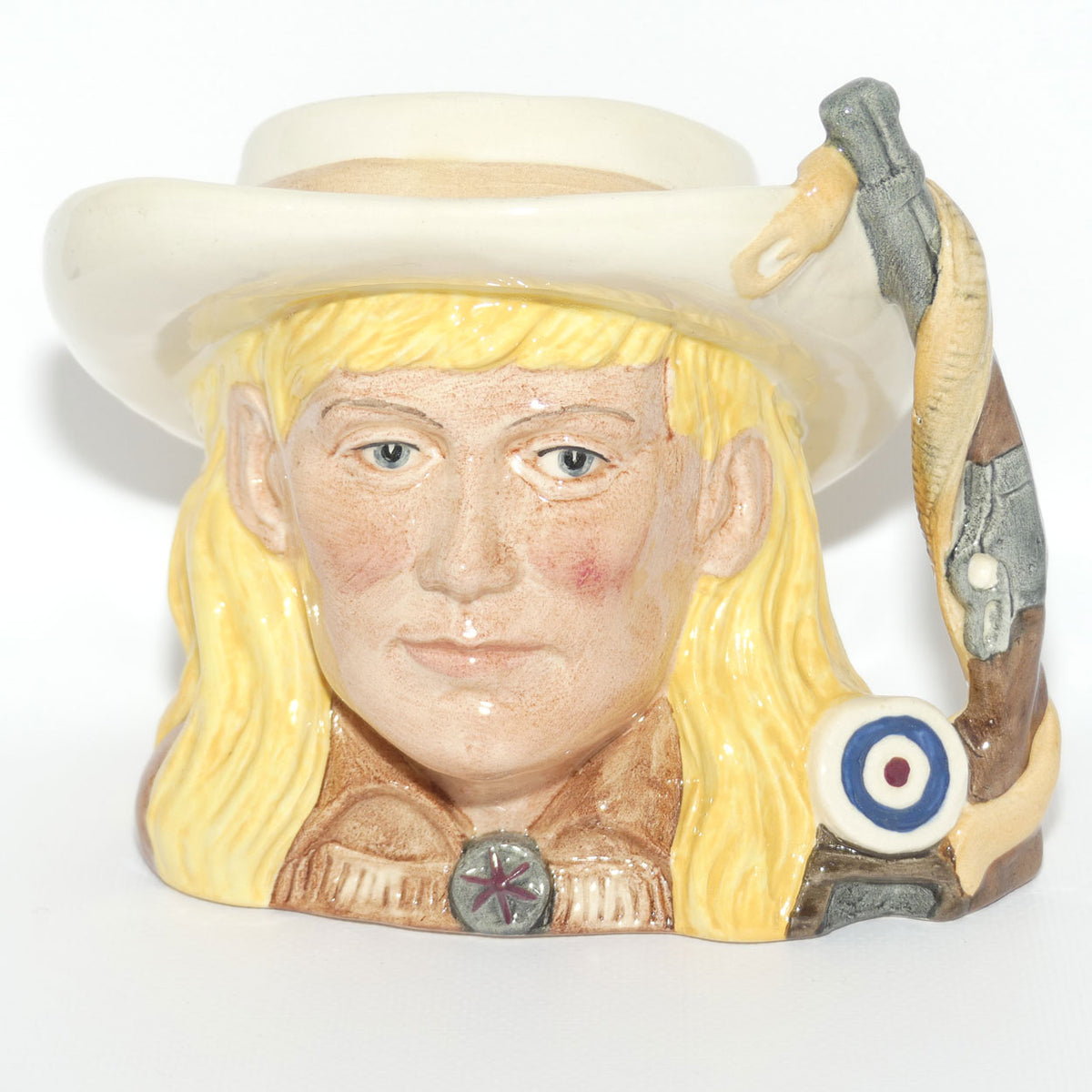 D6732 Royal Doulton mid size character jug Annie Oakley | #1