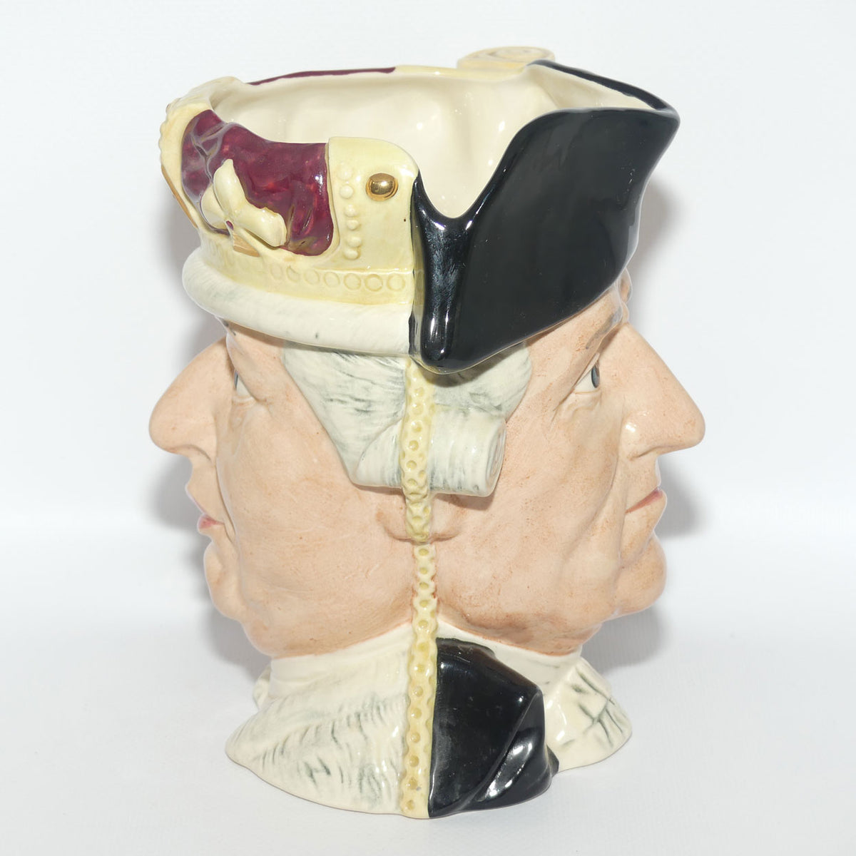 D6749 Royal Doulton large double sided character jug George III and George Washington | LE 3136/9500