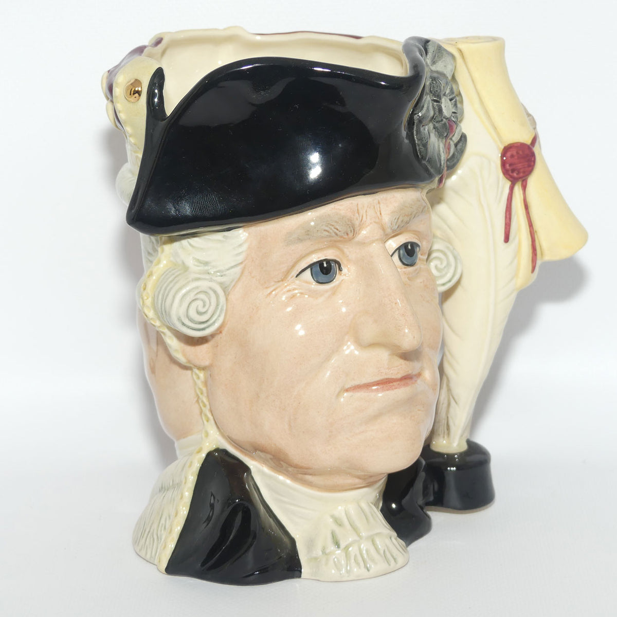 D6749 Royal Doulton large double sided character jug George III and George Washington | LE 6500