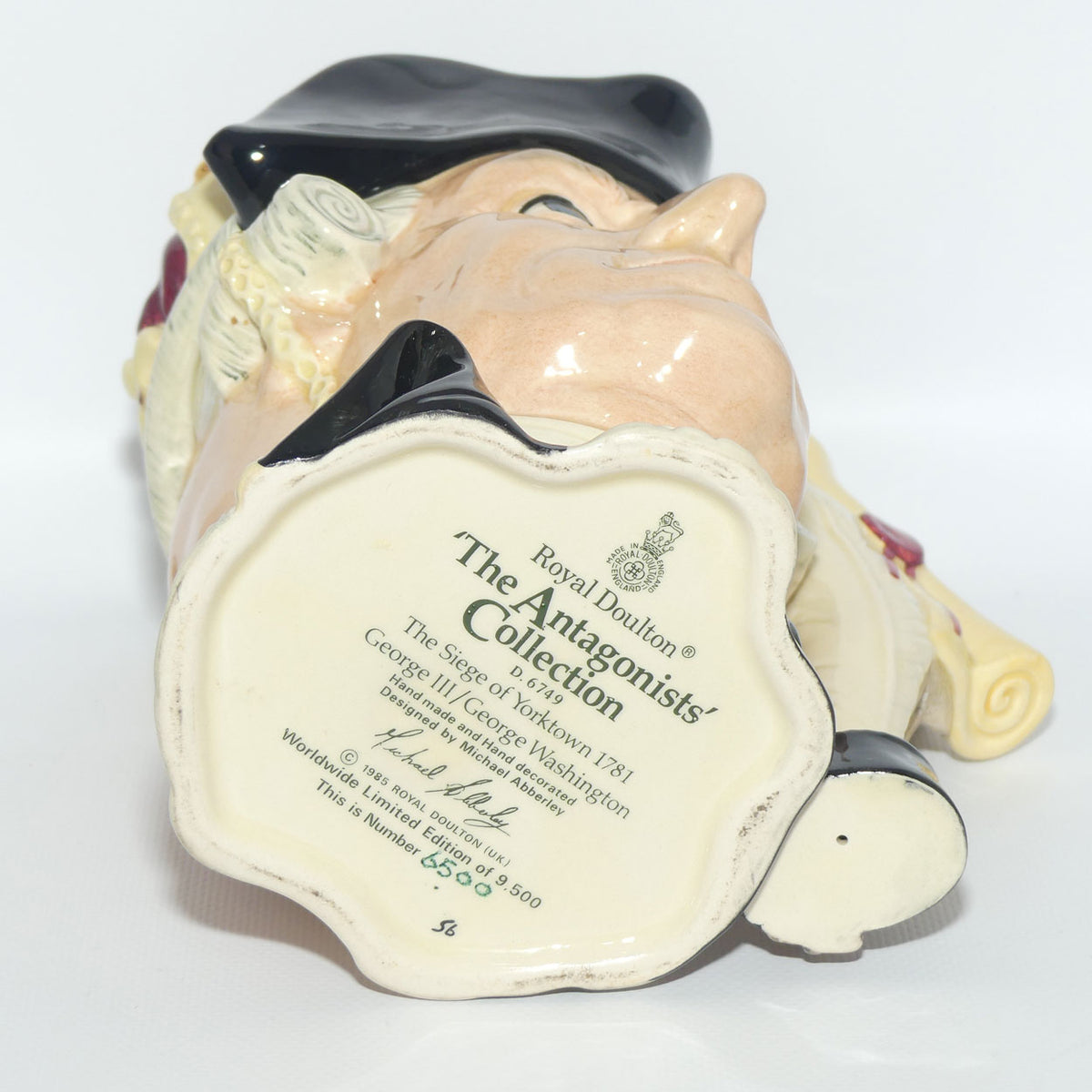 D6749 Royal Doulton large double sided character jug George III and George Washington | LE 6500