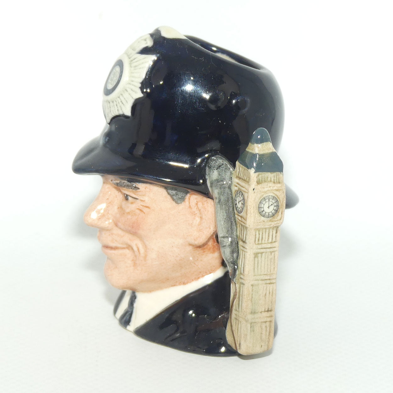 D6763 Royal Doulton miniature character jug London Bobby | Embossed Badge