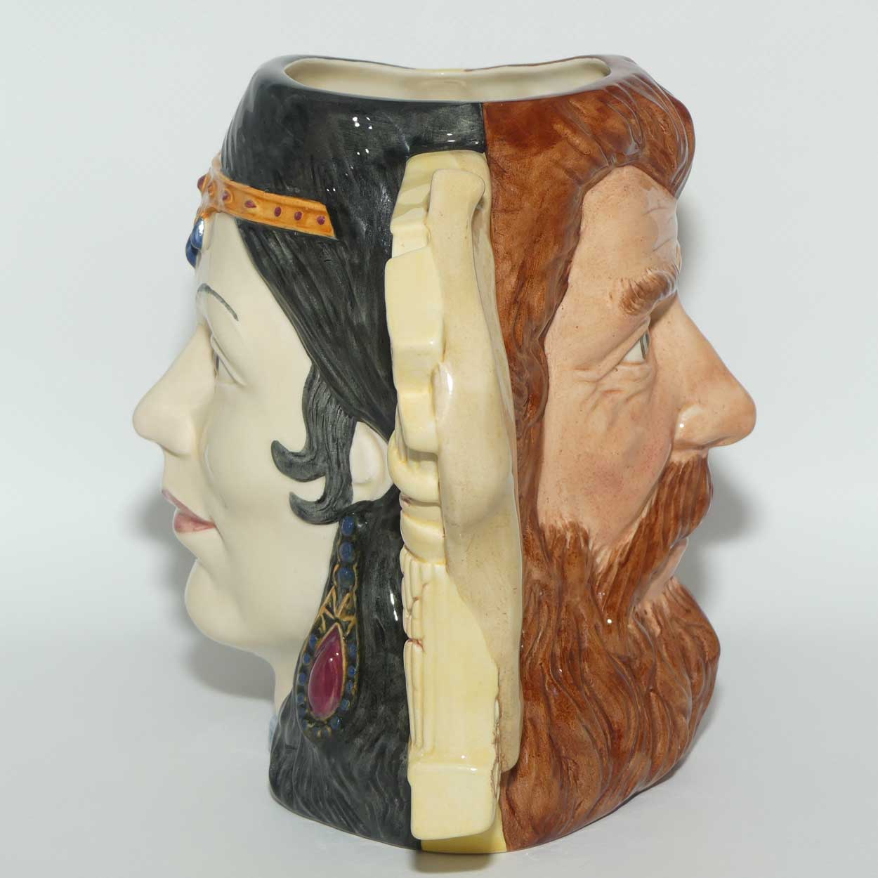 D6787 Royal Doulton large double sided character jug Samson and Delilah | Star Crossed Lovers | LE 381