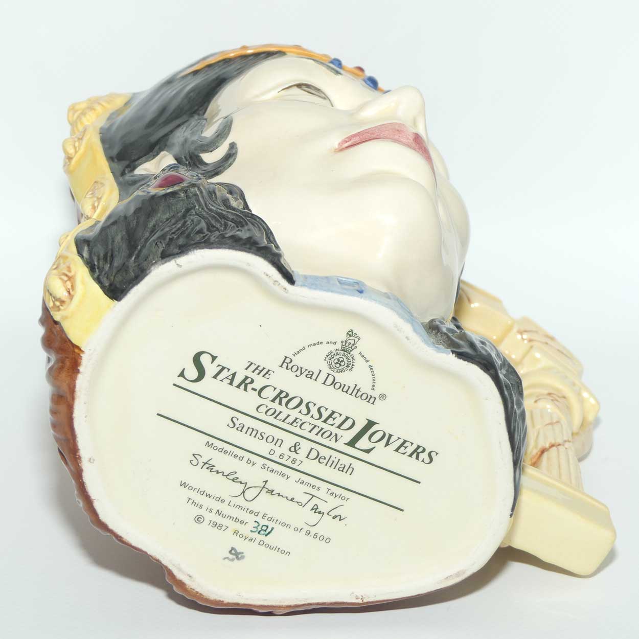 D6787 Royal Doulton large double sided character jug Samson and Delilah | Star Crossed Lovers | LE 381