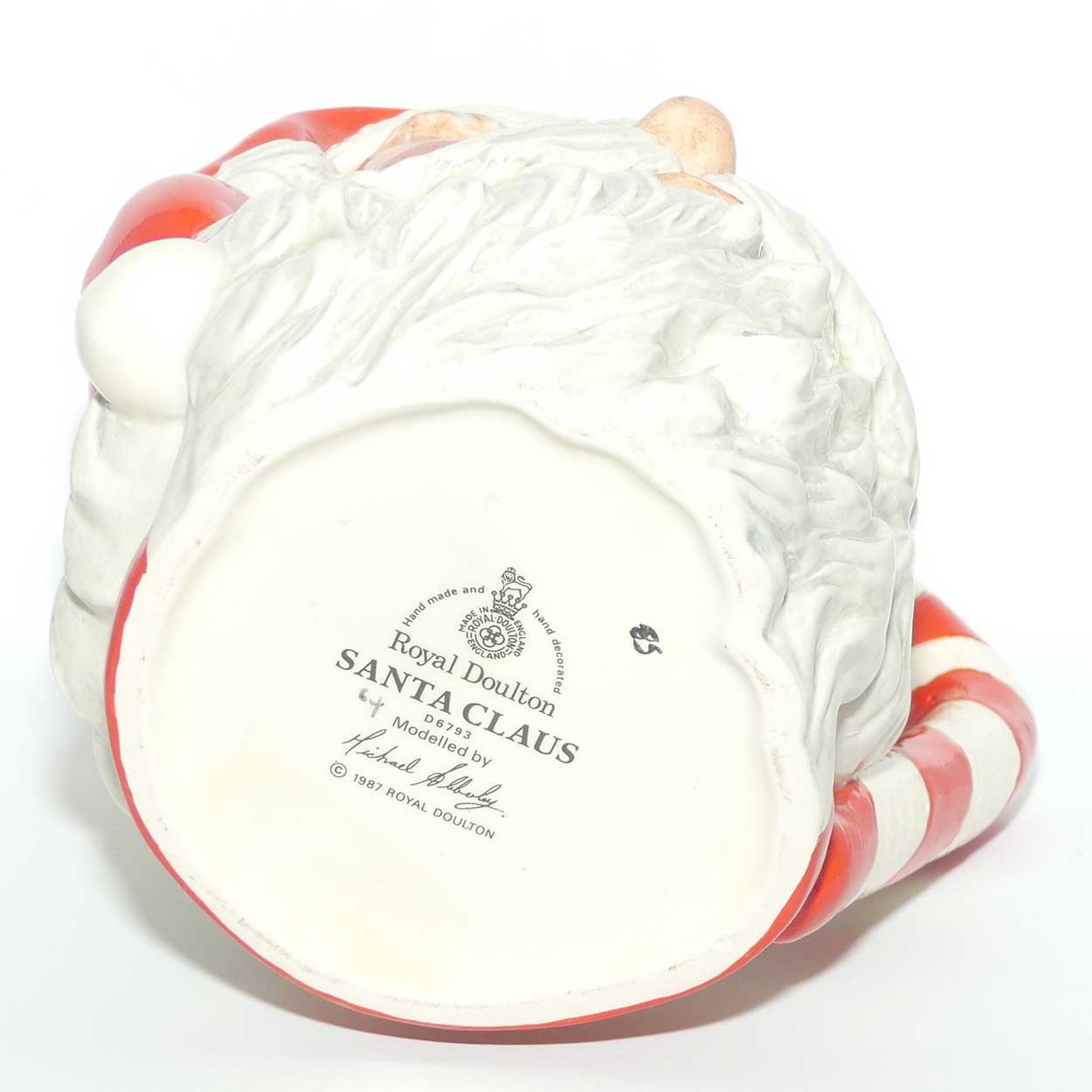 D6793 Royal Doulton large character jug Santa | Candy Cane