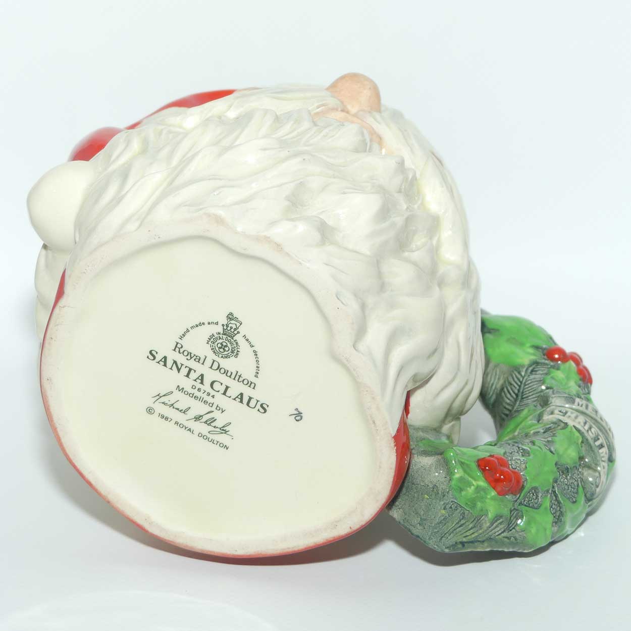 D6794 Royal Doulton large character jug Santa Claus | Holly Wreath | #1
