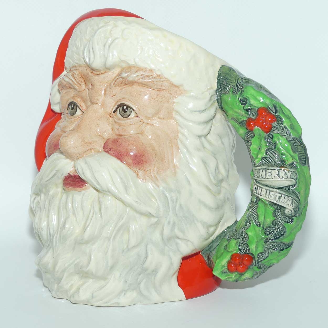 D6794 Royal Doulton large character jug Santa Claus | Holly Wreath | #2