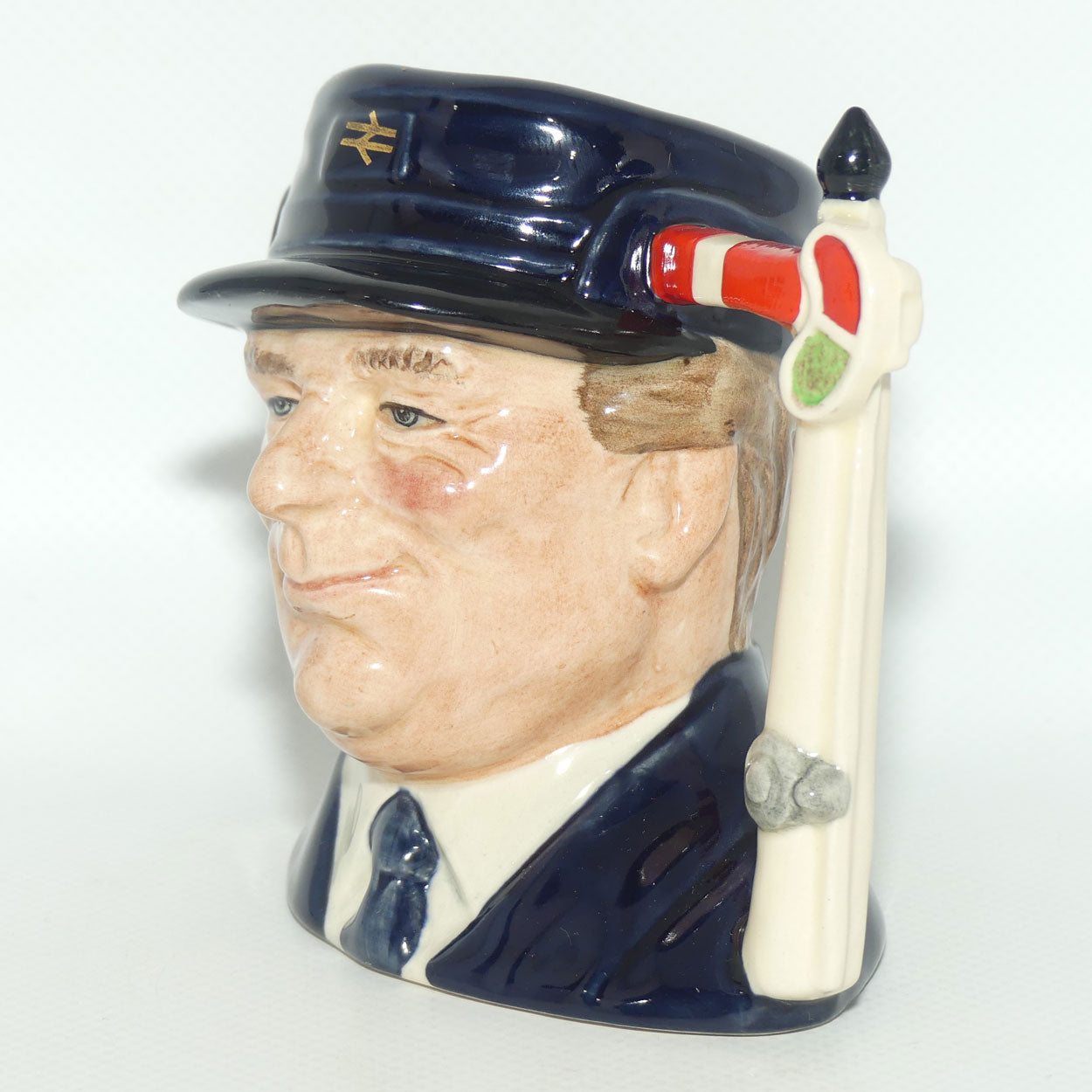 D6823 Royal Doulton small character jug The Engine Driver | LE 1888 + Cert