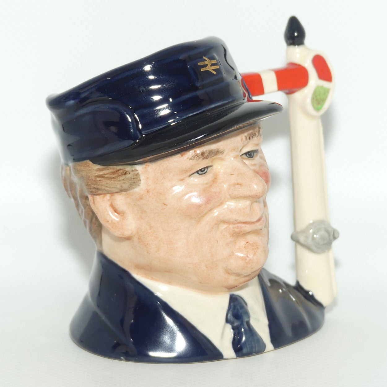 D6823 Royal Doulton small character jug The Engine Driver | LE 1888 + Cert