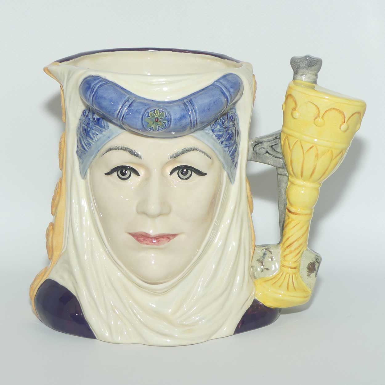 D6836 Royal Doulton large double sided character jug King Arthur and Guinevere | LE 1564