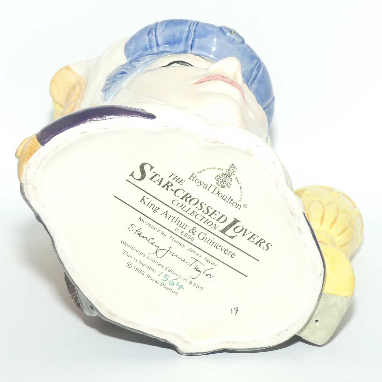 D6836 Royal Doulton large double sided character jug King Arthur and Guinevere | LE 1564