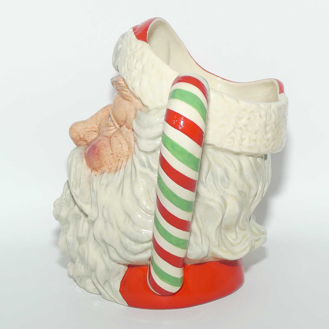 D6840 Royal Doulton large character jug Santa | Candy Cane Handle