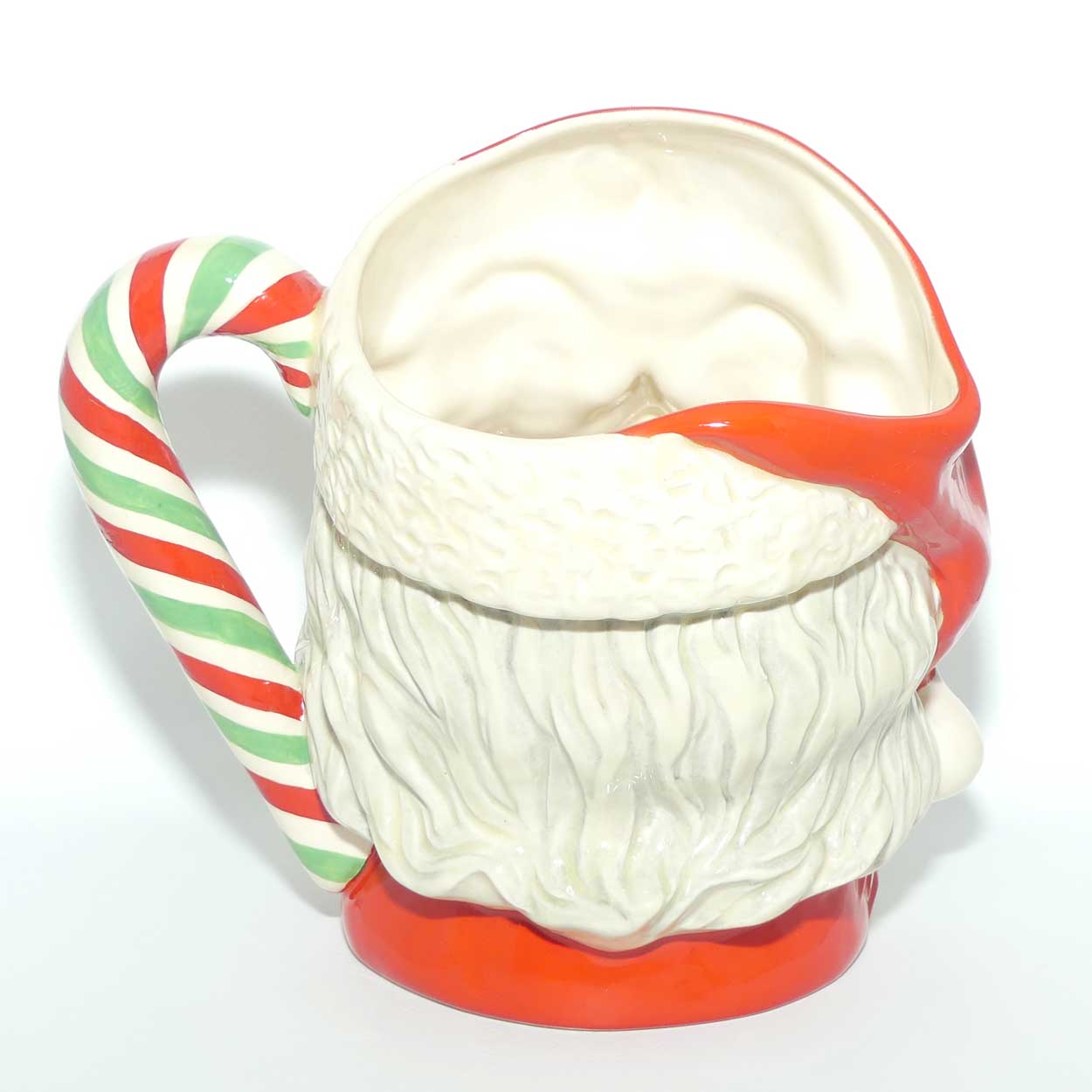 D6840 Royal Doulton large character jug Santa | Candy Cane Handle