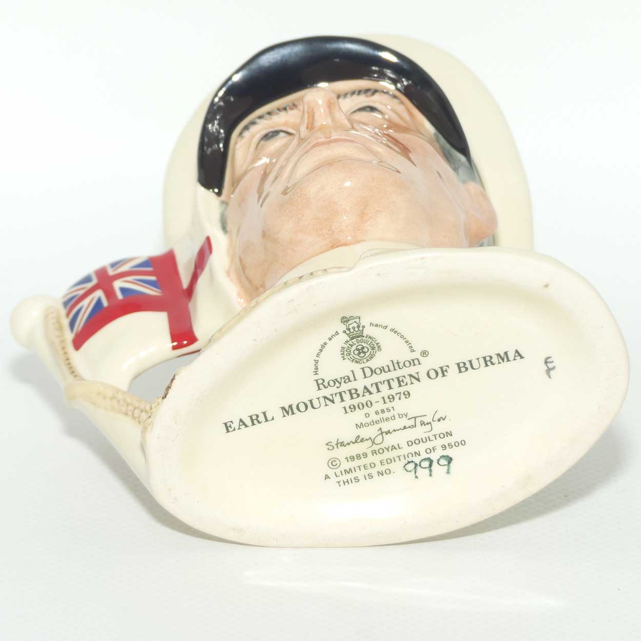 D6851 Royal Doulton small character jug Earl Mountbatten of Burma