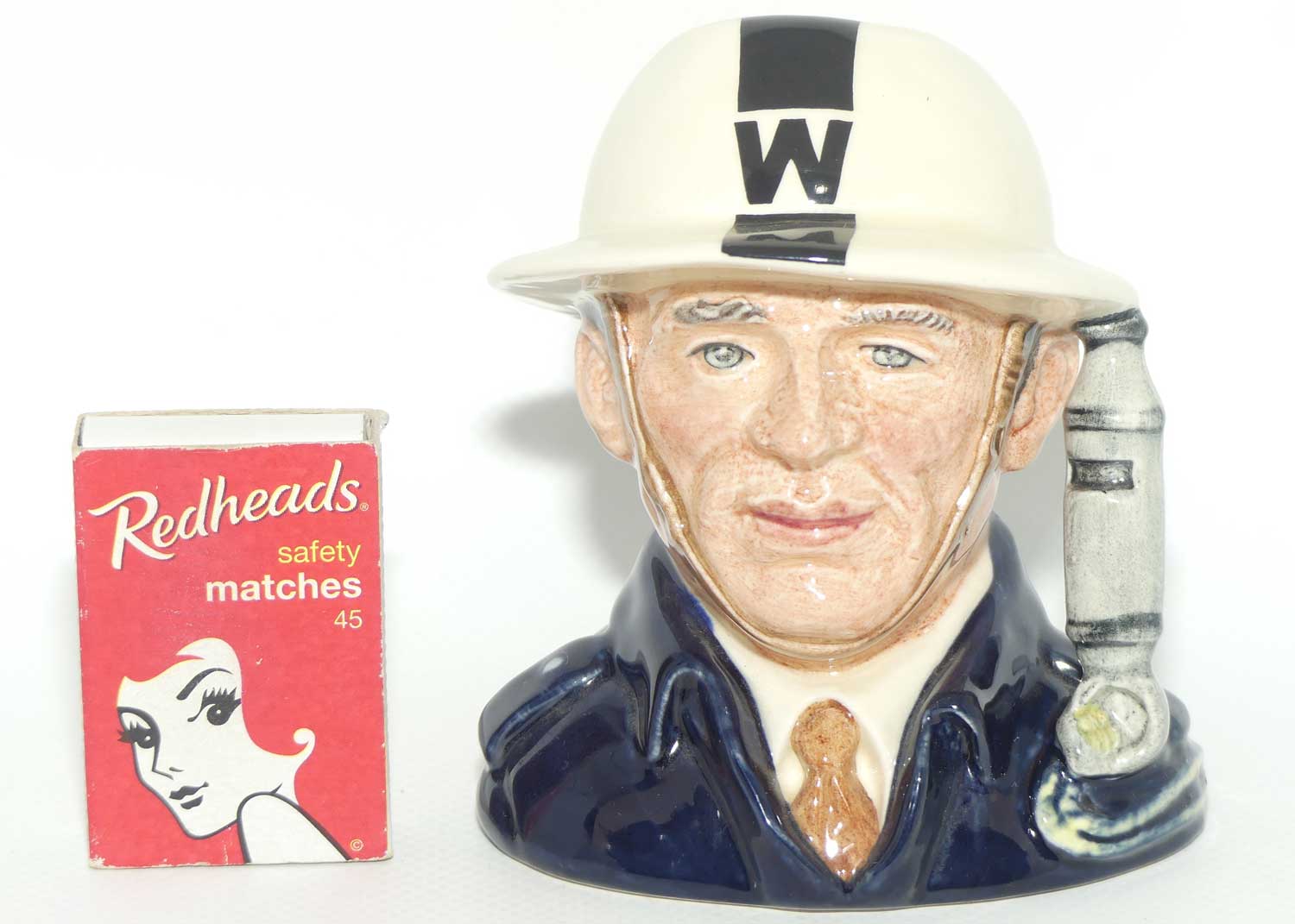D6872 Royal Doulton small character jug ARP Warden