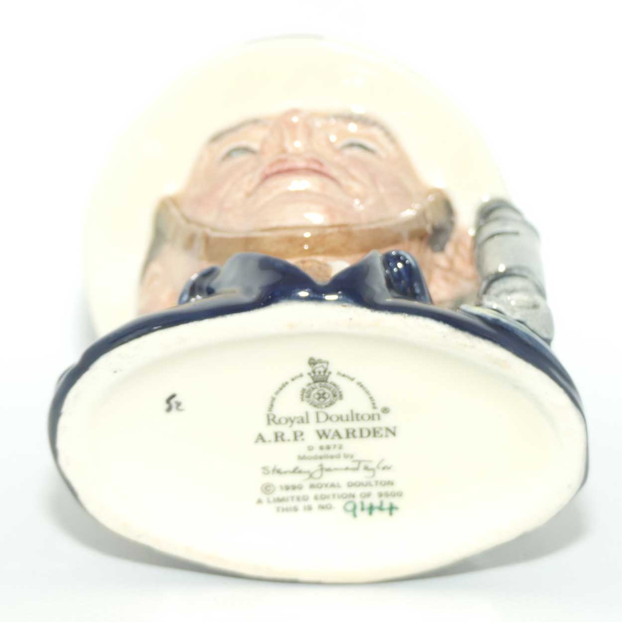 D6872 Royal Doulton small character jug ARP Warden