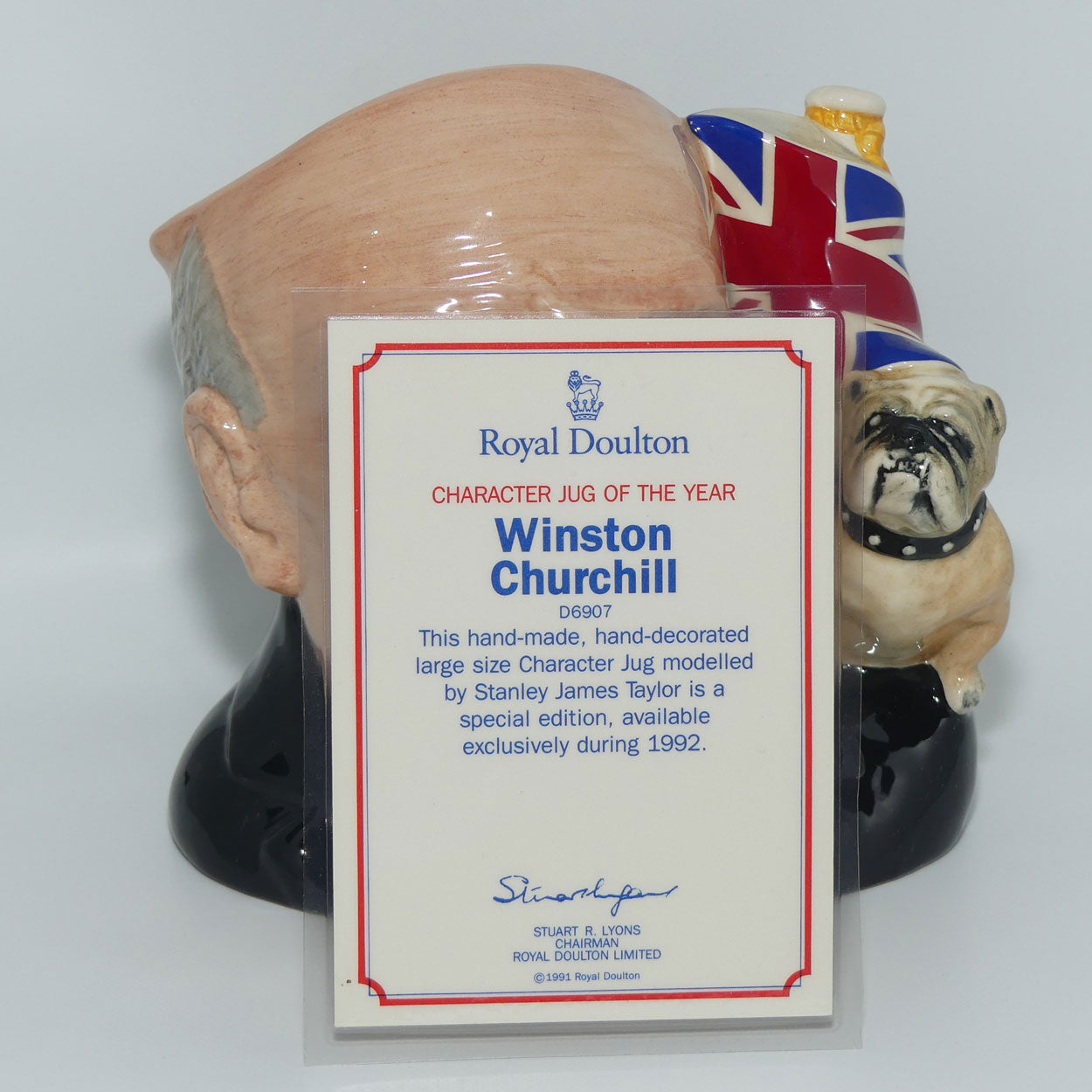 D6907 Royal Doulton large character jug Winston Churchill | CJY 1992 | #3