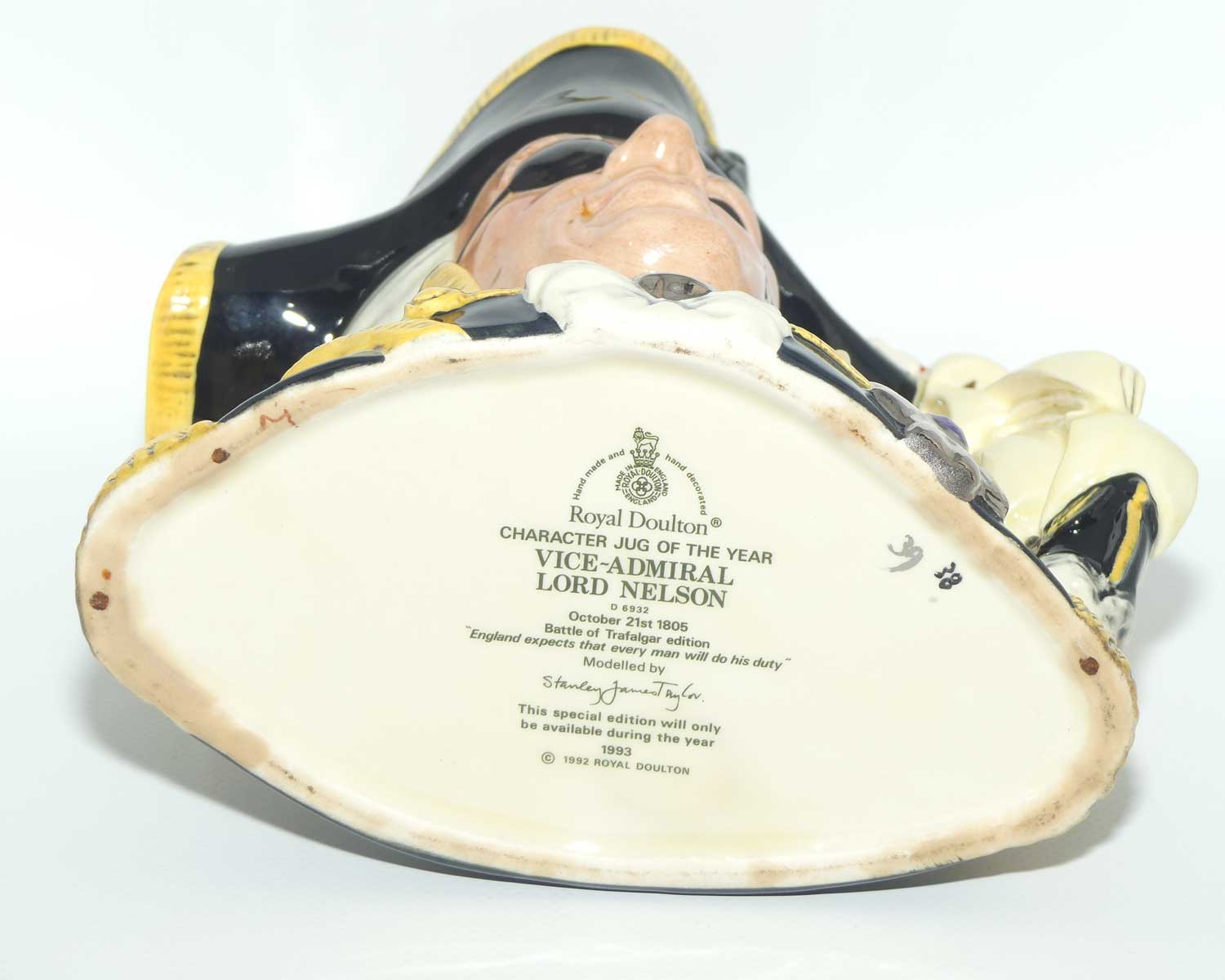 D6932 Royal Doulton large character jug Vice-Admiral Lord Nelson | jug only | age toning