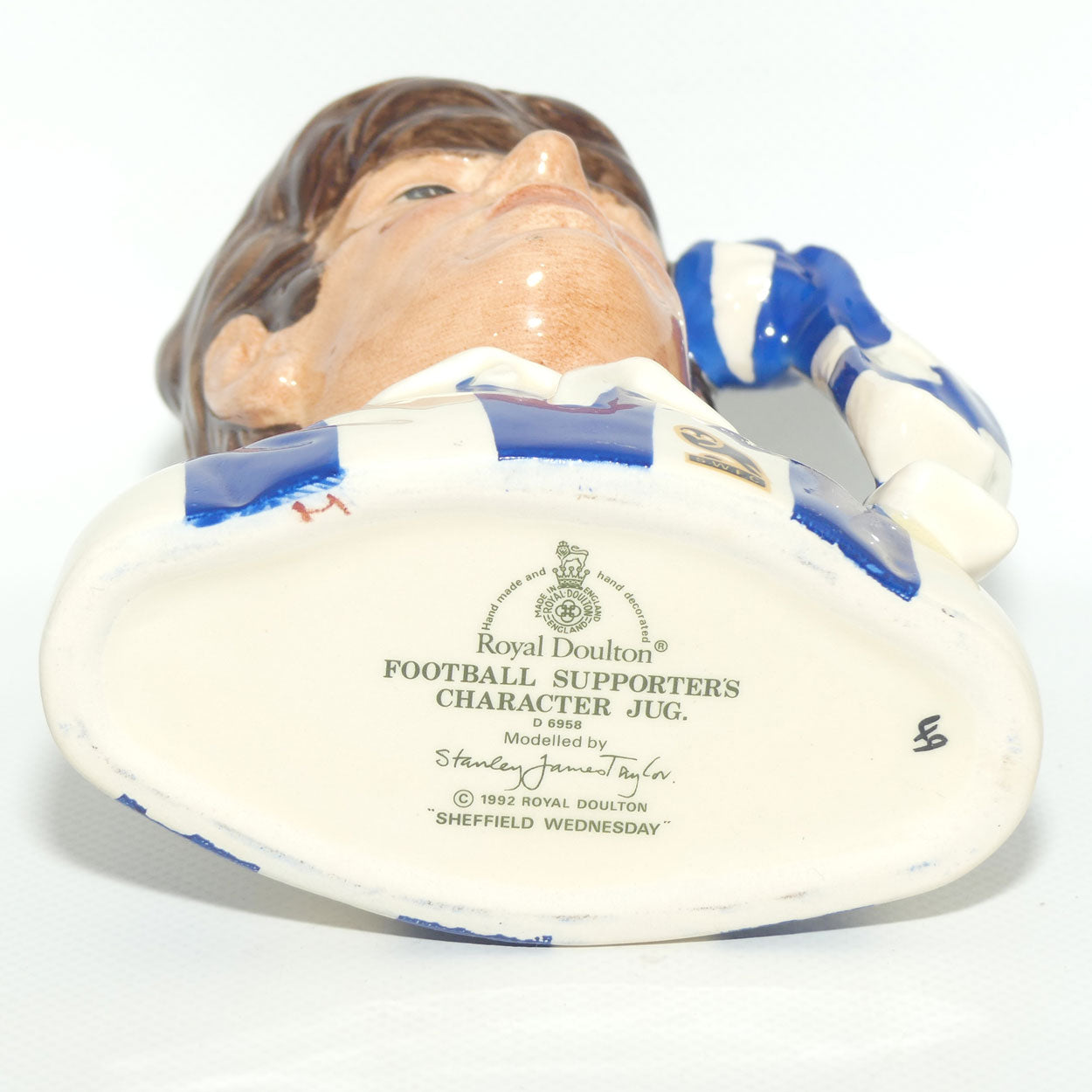 D6958 Royal Doulton small character jug Football Supporter Sheffield Wednesday | #1