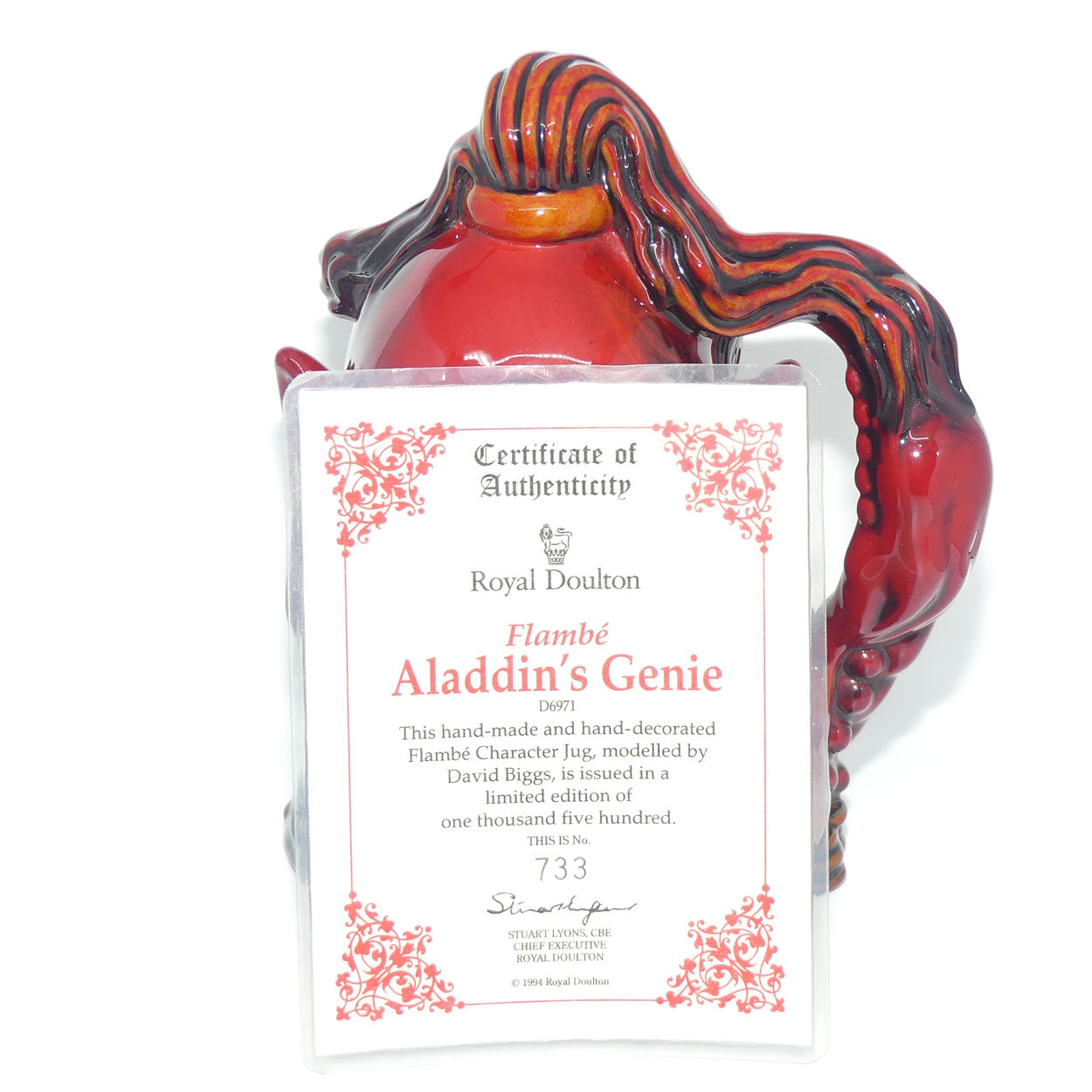 D6971 Royal Doulton large character jug Aladdin's Genie | Flambe