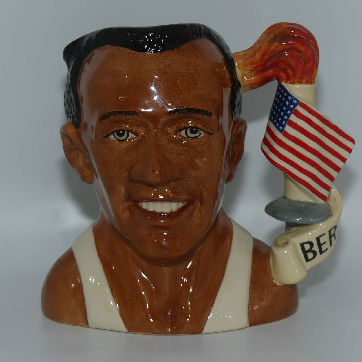 D7019 Royal Doulton large character jug Jesse Owens | 1996 CJY | + Cert