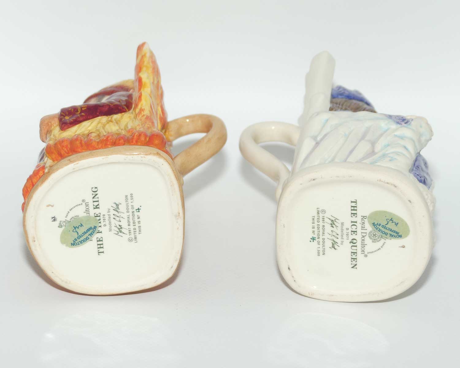 D7070 and D7071 Royal Doulton toby jug pair | Fire King and Ice Queen