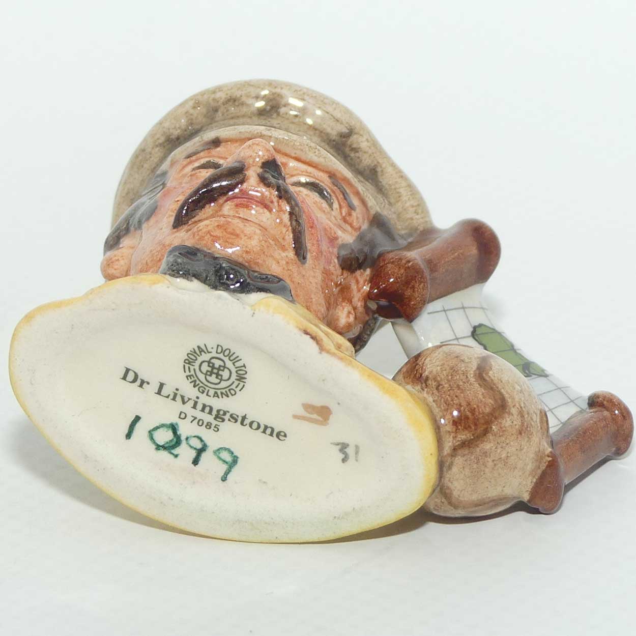 D7085 Royal Doulton tiny character jug Dr Livingstone | Explorers | LE1099