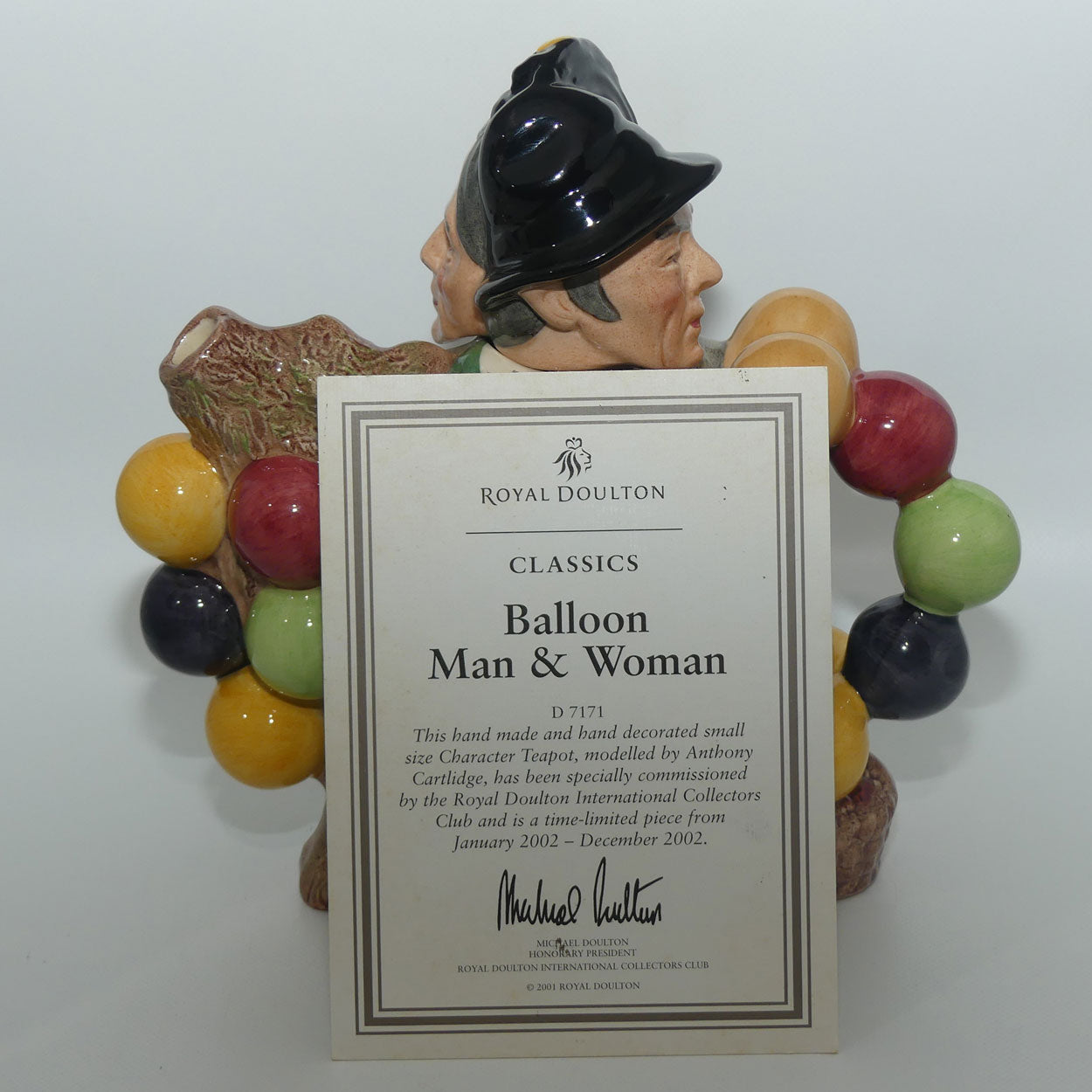Royal Doulton double character teapot Balloon Man and Balloon Woman D7171