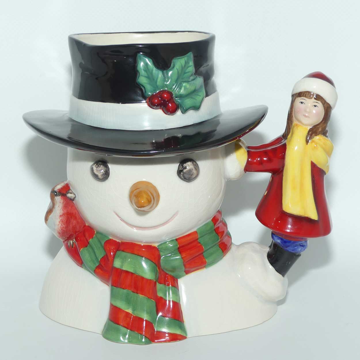D7241 Royal Doulton large character jug Snowman | Girl Handle | LE308