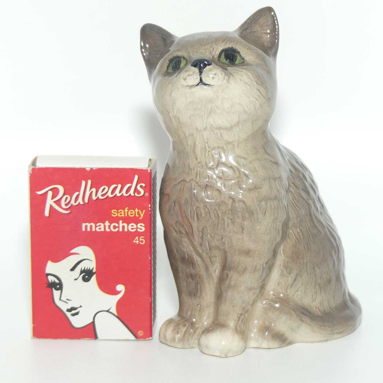 DA128 Royal Doulton Persian Kitten | Style Two | Grey | factory 2nd