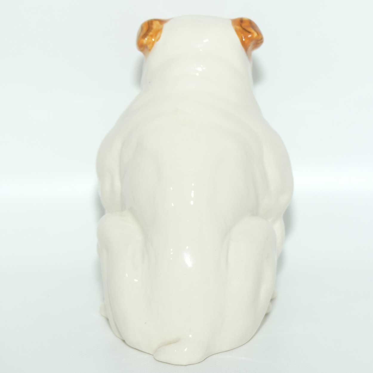 DA222 Royal Doulton Bulldog | Seated | White with Tan