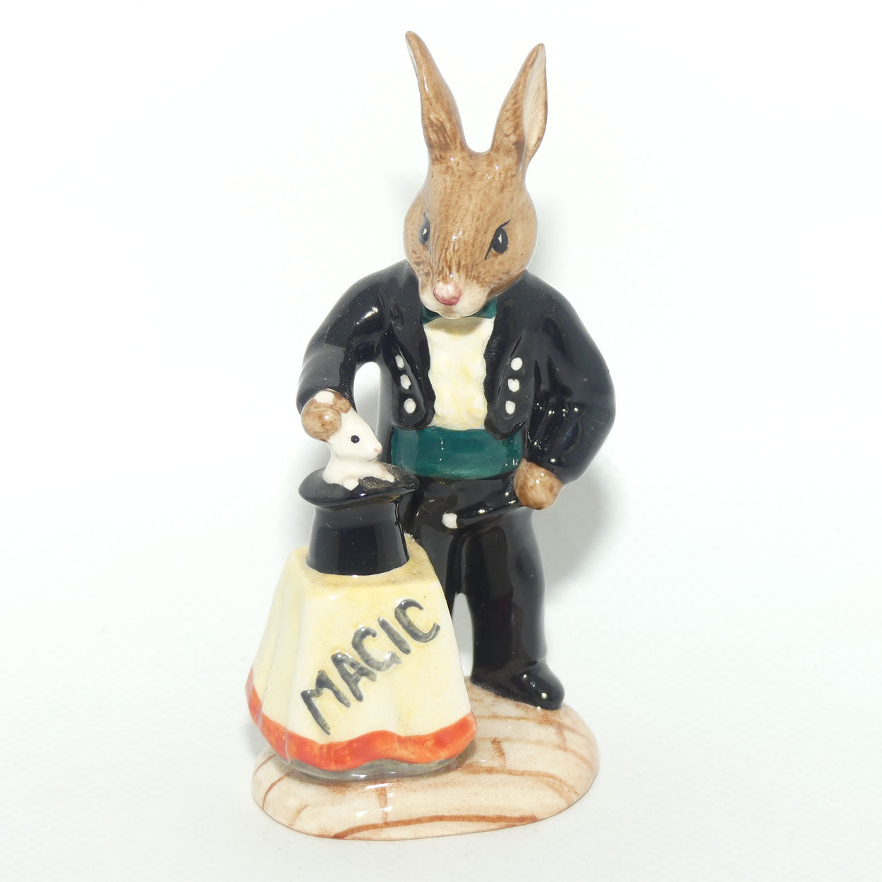 DB159 Royal Doulton Bunnykins Magician | Green Cumerbund | #1368 | Figure Only