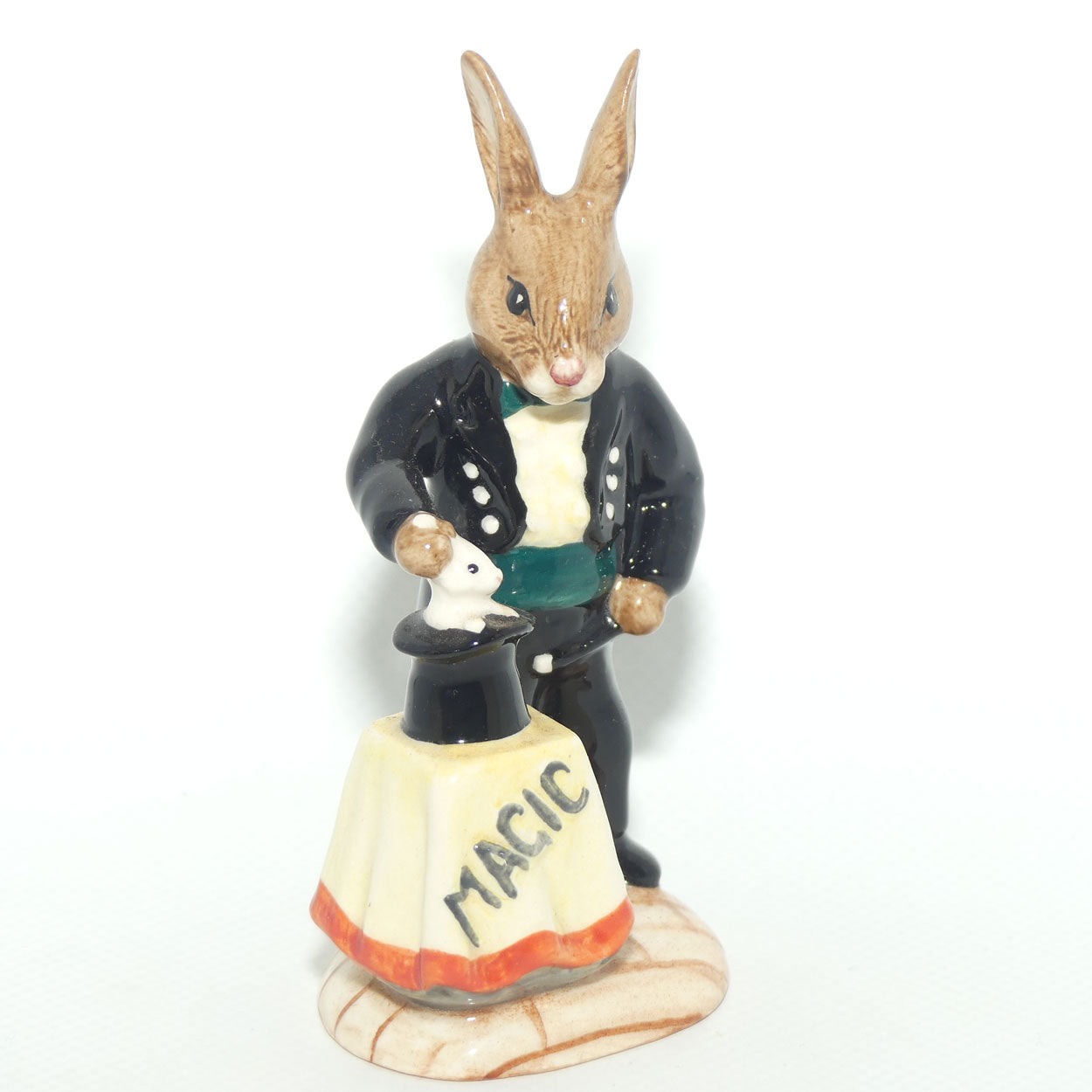 DB159 Royal Doulton Bunnykins Magician | Green Cumerbund | #1368 | Figure Only