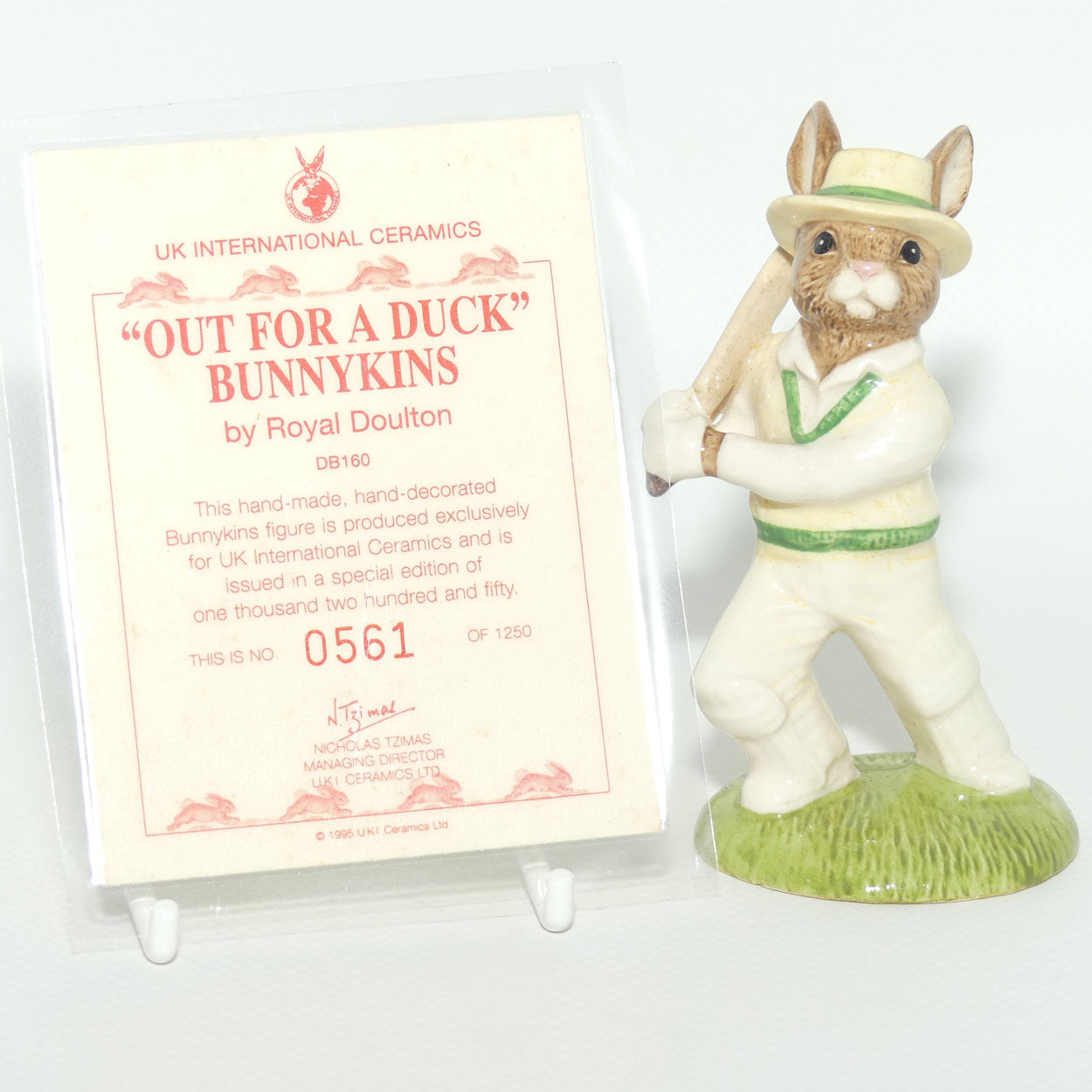 DB160 Royal Doulton Bunnykins Out for a Duck | LE561/1250 | Figure only + Cert