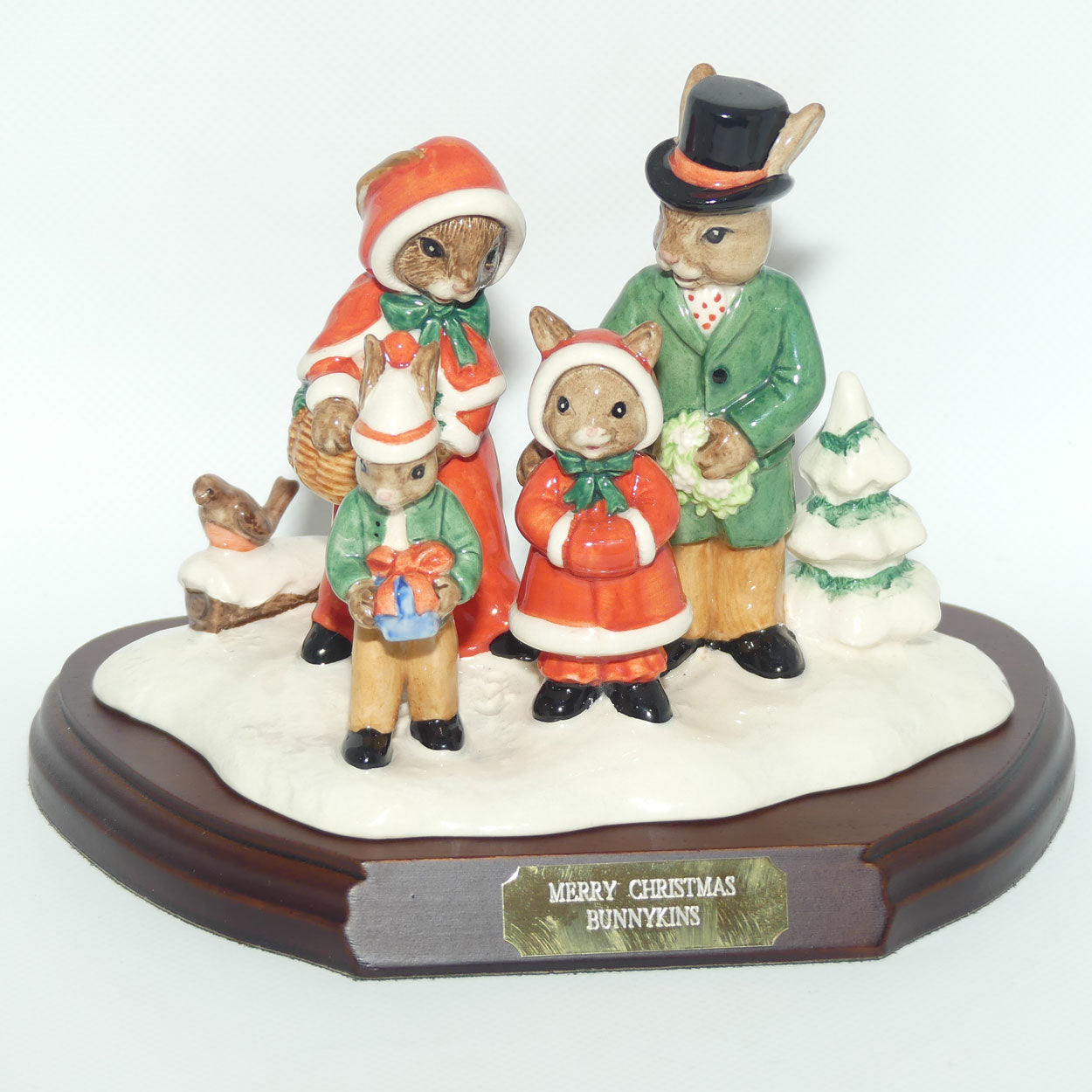 DB194 Royal Doulton Bunnykins Merry Christmas Tableau | Figure + Cert