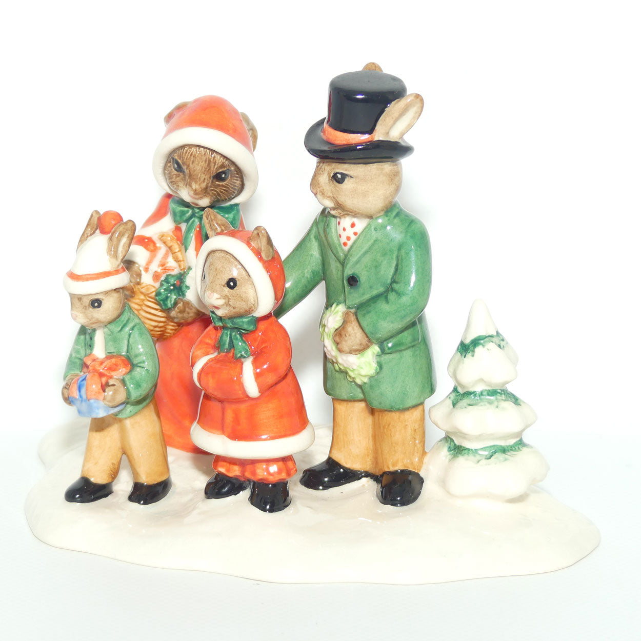 DB194 Royal Doulton Bunnykins Merry Christmas Tableau | Figure + Cert