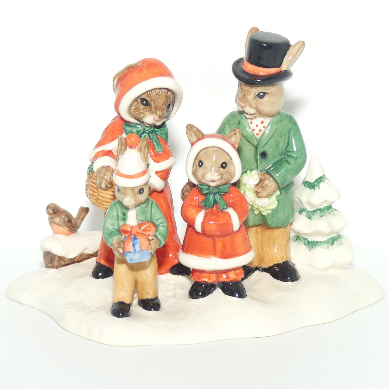 DB194 Royal Doulton Bunnykins Merry Christmas Tableau | Figure + Cert