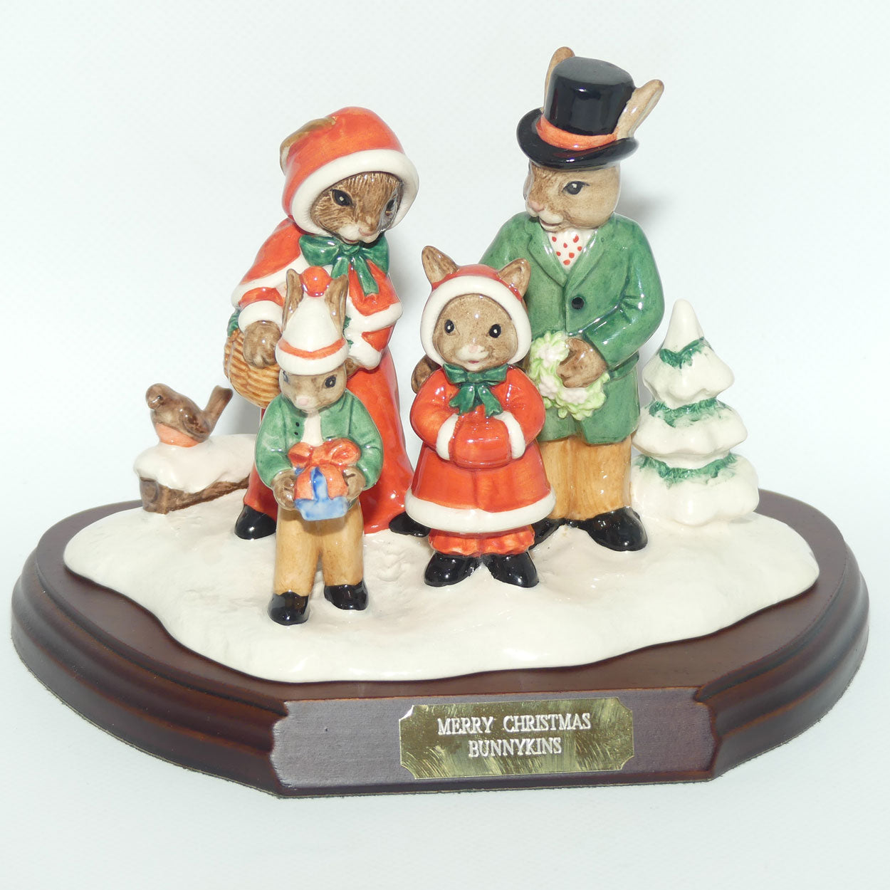 DB194 Royal Doulton Bunnykins Merry Christmas Tableau | Figure + Cert