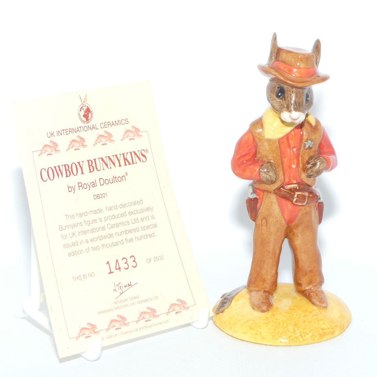 DB201 Royal Doulton Bunnykins Cowboy | LE1433/2500 | Box | Cert