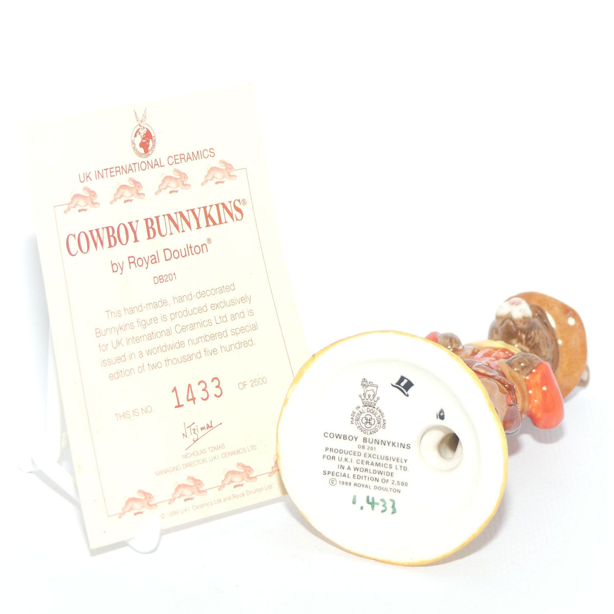DB201 Royal Doulton Bunnykins Cowboy | LE1433/2500 | Box | Cert