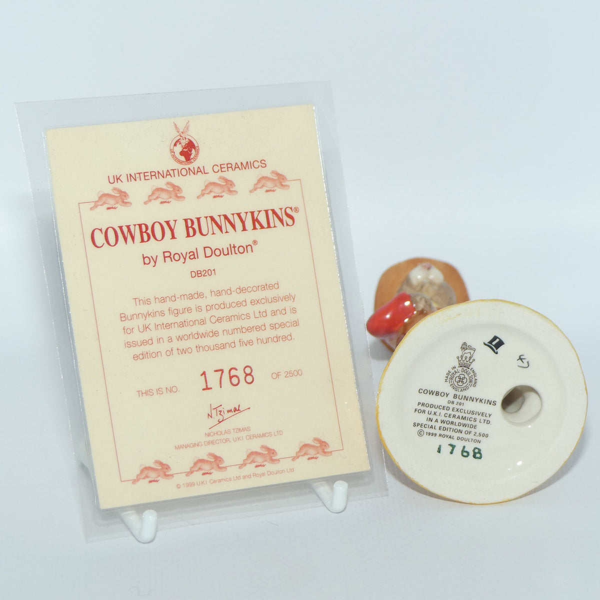 DB201 Royal Doulton Bunnykins Cowboy | LE1768/2500 | no box